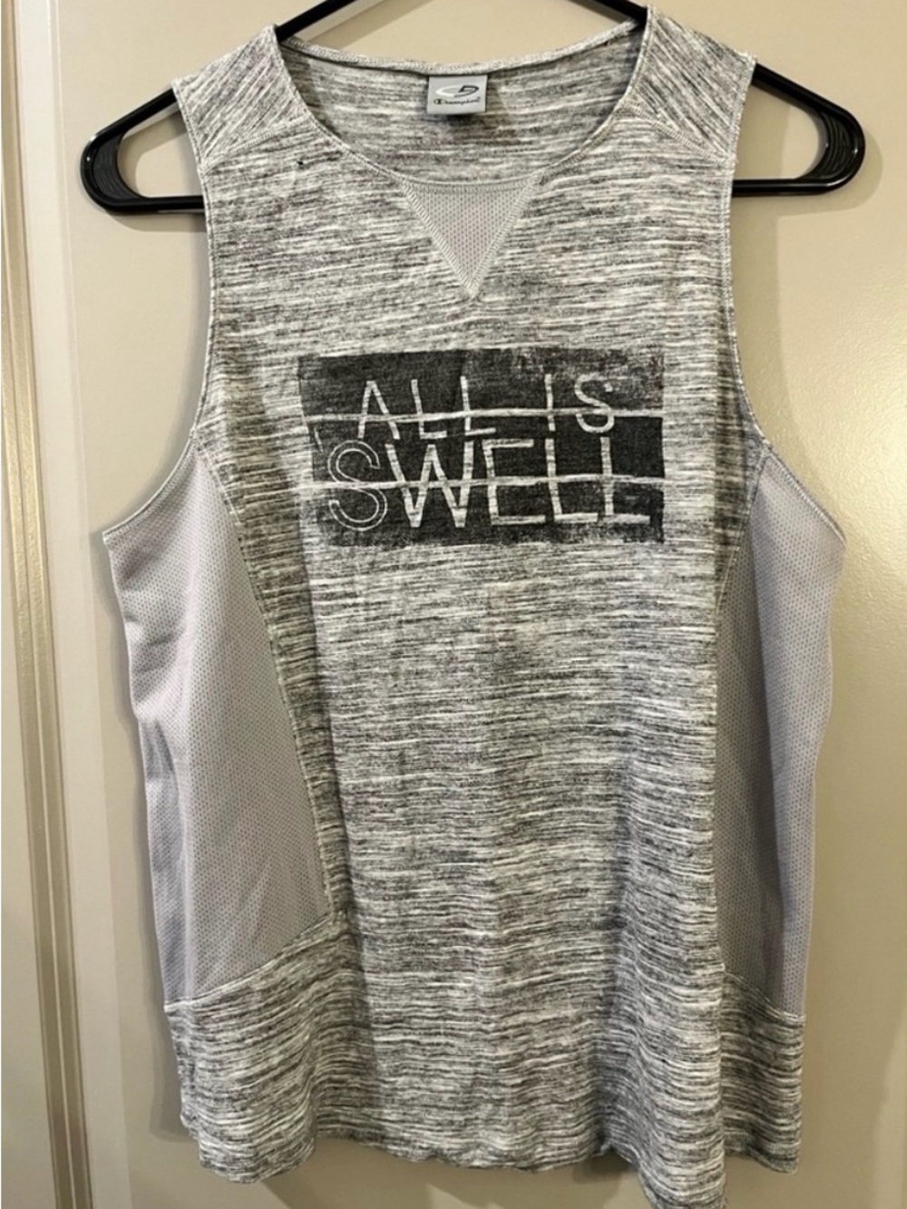 Champion Gray 'All Is Swell' Athletic Tank Top